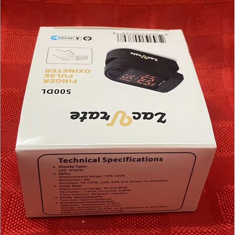 Zacurate Finger Pulse Oximeter ZacUrate 500DL Blood Oxygen Monitor Batteries