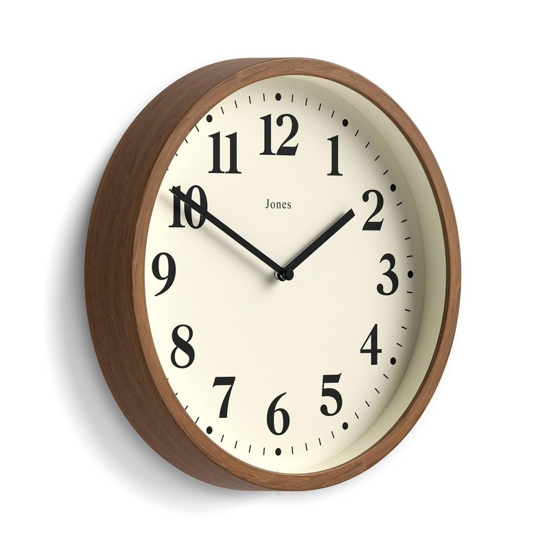 JONES CLOCKS® Lodge Wall Clock | Small Modern Clock |