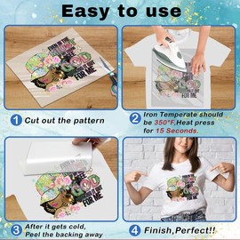 6PCS Fashionable Black Girl Iron On Transfer T-Shirt Stickers Iron Heat Transfer DIY for t-Shirt/Bag/Pillow/Clothing DTF transfers Ready to Press