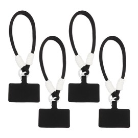 PATIKIL Smart Phone Lanyards, 4Pcs Universal Cell Phone Lanyard Adjustable Crossbody Strap Patch with Neck Strap Fits Most Smartphones, Black