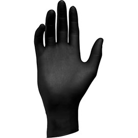 Kleva Latex Gloves, Powder-Free, Non-Sterile, Black, Pack of 100, Size L, 700 g