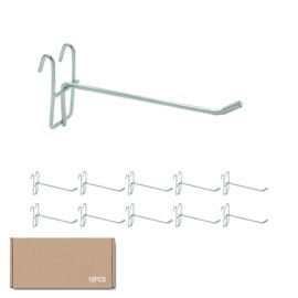 YYPTIEN Heavy Duty Wire Shelf Hooks 10-Pack - Adjustable Metal Hooks with Rubber Covers for Kitchen, Pantry & Grid Wall Organization