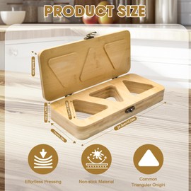 Bamboo Onigiri Mold with Lid, Handcrafted Rice Ball Press for DIY Sushi Bento, Picnic & Family Lunches – Kids' Safe Sushi Shaper for Healthy Snacks