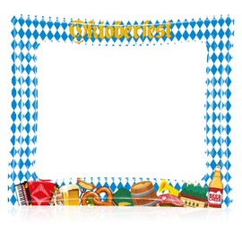 Oktoberfest Photo Booth Props - Inflatable Bavarian Beer Festival Picture Frame, Party Decoration for Photo Booth, Oktoberfest Celebration Decor