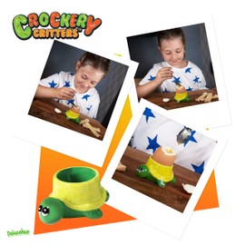 Deluxebase Crockery Critters Egg Cup - Sea Turtle from Cute Ceramic Animal Shaped Egg Cups for Children and Adults.
