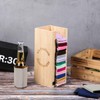 GoFika Can Cooler Holder & Dispenser Wall Mounted Bamboo Engraved