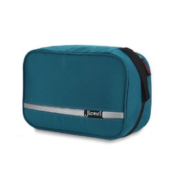 Hanging Toiletry Bag Waterproof, Jiemei Travel Wash Bag for Men & Women with 4 Compartments, Foldable Compact Size, Super Durable Fabric