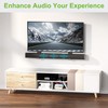 Alyphyly Adjustable Soundbar Mount, Universal Sound Bar Wall Brackets Works