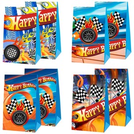 KoovDem 12pcs Hot Cars Goodie Gift Bags for Birthday, Cute Bags for Party Supplies Birthday Decorations