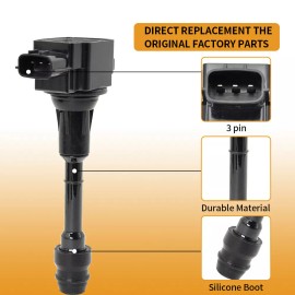 CNPAPC 4X Energy Ignition Coil & Spark Plug For 2002-2006 Nissan Altima Sentra UF350
