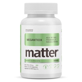 Matter MegAntiox Multivitaminico | NAC, Ácido Alfa Lipoico Bio-Enhanced®, I3C, Vitamina C y E, Selenio Albion® y Glicina | Protección Celular y Bienestar Integral | 1 Frasco con 60 Cápsulas Vegetales