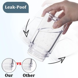 Micellwuu 4 Pack 10 Oz Plastic Double Wall Snow Globe Tumbler, Snowglobe Tumbler with Pre Drilled Hole and Plug, Snow Globe Cups Kid Water Bottle DIY Gift for Scool, Sport