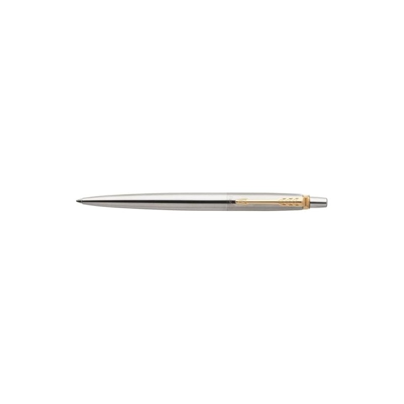 Parker Jotter Ballpoint Pen, Stainless Steel with Gold-Plated Trim |