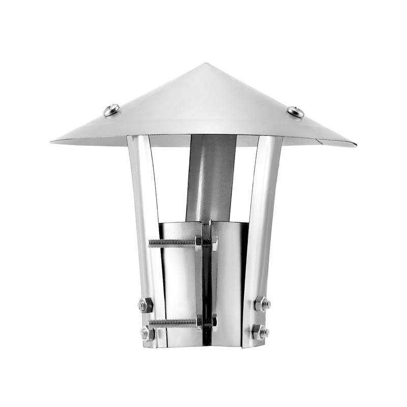 QWORK® 304 Edelstahl schornsteinabdeckung, 80mm, Regenhaube für den Schornstein