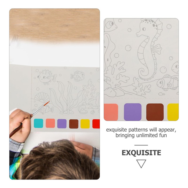 Vaguelly 1 Juego Libro De Colorear De Agua Para Niños