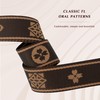 chushui Gold Hardware Purse Strap with Brown Leather Head,Replacement Wide
