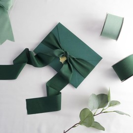 CHUQING Gift Ribbon Natural 1.5 inch x 25 Yd Chiffon Ribbon Fabric Ribbon for DIY Crafts Christmas Decoration Wedding Party Crafts