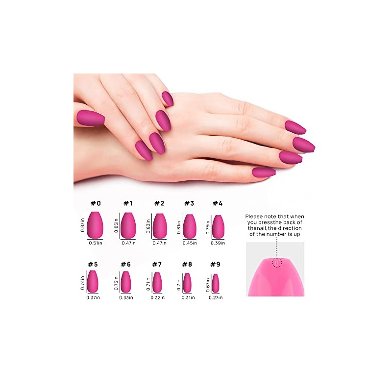 Presione En Las Uñas, 576 Piezas de Uñas Postizas Cuadradas