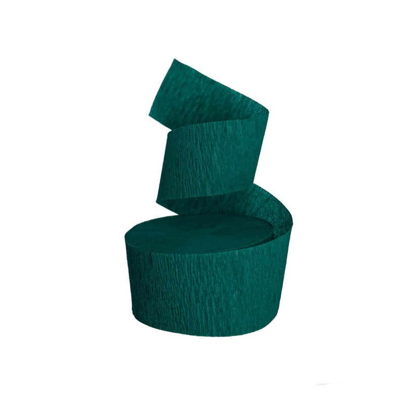 K-Kraft USA-Made Dark Forest Hunter Green Crepe Paper Streamers, 2