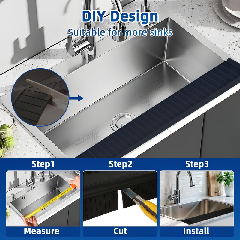 4"X30" Extra Long Sink Edge Protectors for Kitchen Single and