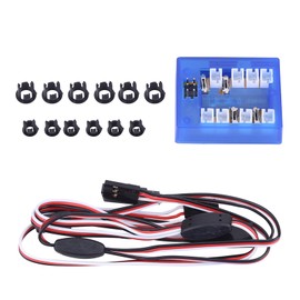 12 LED Lighting System Kit Simulation Flashing Lights Lamps RC Accessory for 1/10 RC Car
