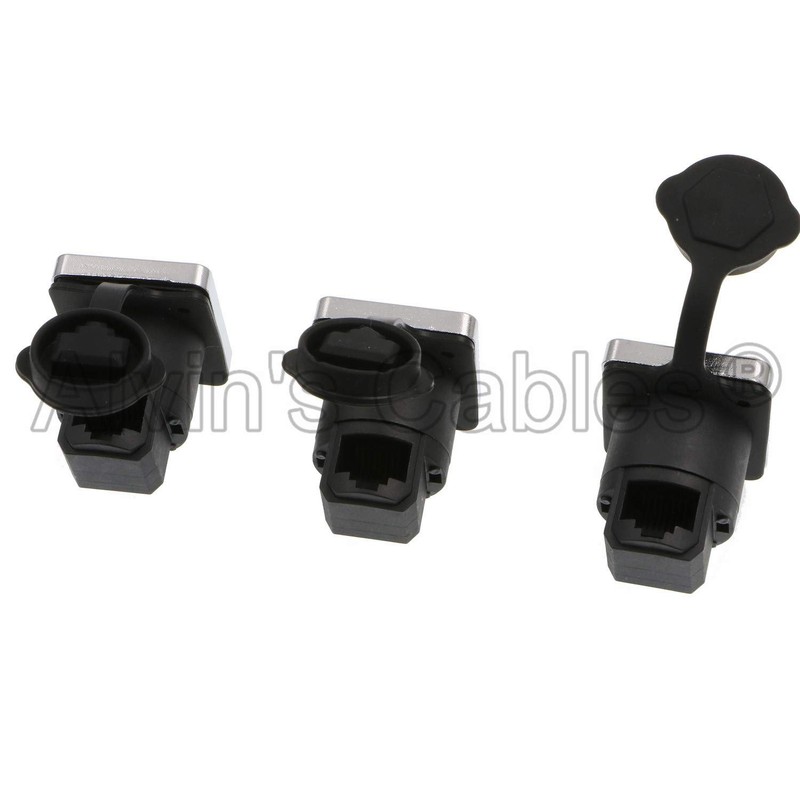 Alvin's Cables RJ45 Interface Waterproof Sockets Connector IP65 Ethernet Panel