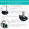 ZHEGE Number Padlock with Long Shackle, 4-Digit Combination Lock, Long,
