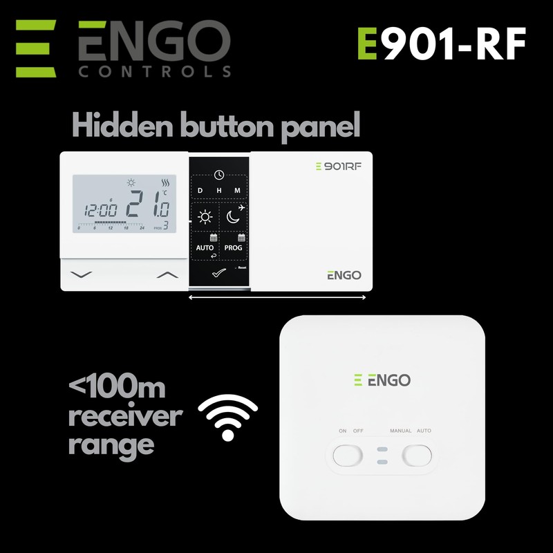 ENGO E901RF Wireless Thermostat 7 Day Programmable Central Heating Controller