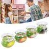 4pcs 1:12 Scale Miniature Glass Goldfish Bowl DIY Fish Bowl