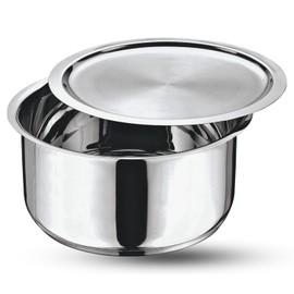 Vinod Cookware Indian Stainless steel Multipurpose Tope with Lid - 16cm, 1.5Qrt (Induction Safe)