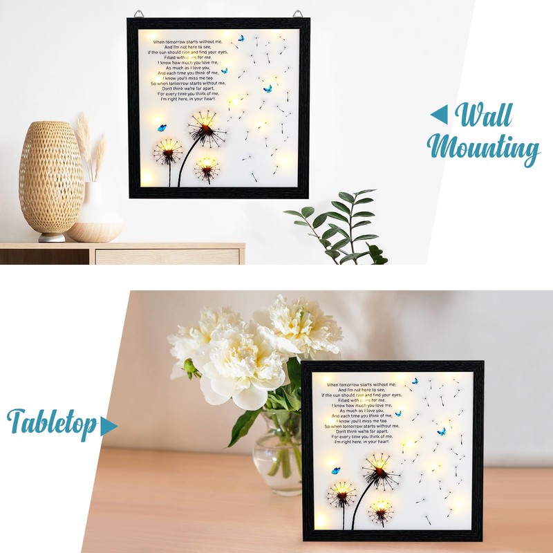 Memorial Gifts LED Shadow Box - Sympathy Gifts for Loss