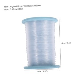 DOITOOL 1 Roll Clear Jewelry String for DIY Bracelet Making High Strength Nonelastic Line Thickness Roll for Beads Necklaces and Hanging Decorations