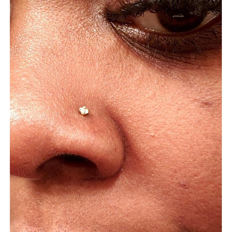 QWALIT Silver Nose Stud 20g Threadless Nose Stud 20 Gauge