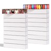 RomanticBaking 50 Pack Long Strawberry Boxes Macaron boxes Truffle Boxes