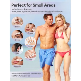 Mini Nose Wax Kit for Men & Women, Electric Nose & Ear Hair Removal Kit