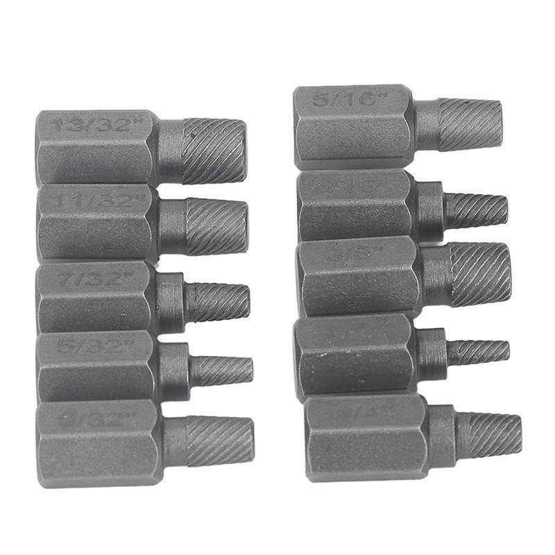 10Pcs Damaged Screw Extractor Hex Bolt Stud Remover Removal Tool