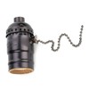Fayelume E26 Pull Chain Light Socket, Aluminum Lamp Socket Replacement,