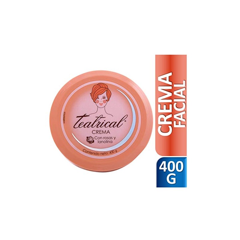TEATRICAL - Crema facial con lanolina y rosas. Tarro con