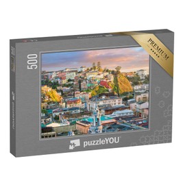 puzzleYOU: Puzzle 500 Pieces "Colourful Buildings of the UNESCO World City Valparaiso, Chile"
