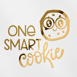 Transparent Decal Stickers of One Smart Coorkie (Metallic Gold) Premium Waterproof Vinyl Decal Stickers for Laptop Phone Accessory Helmet Car Window Mug Tuber Cup Door Wall Deco ANDSKUSf89065GO102522