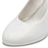 MARCO TOZZI Women's Vegan Court Shoes with Funnel Heel, White