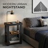 ZEXVIDA Narrow Side Table, 3-Tier Side Table, Rustic Farmhouse Narrow