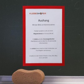 Magnetic frame, DIN A4, information frame, magnetic pocket, poster frame, slip pocket, colour selectable, foldable, pictures, posters, photos/black