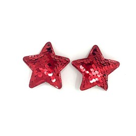Red Star Hair Clips Red Sequin Star Clips - Set of 2