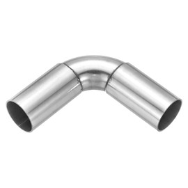 PATIKIL 1 1/4"" (32mm) ID 90 Degree Elbow Fitting, Stainless Steel Metal Pipe Fitting Connector Adapter Right Angle for Plumbing, Water Pipelines, DIY