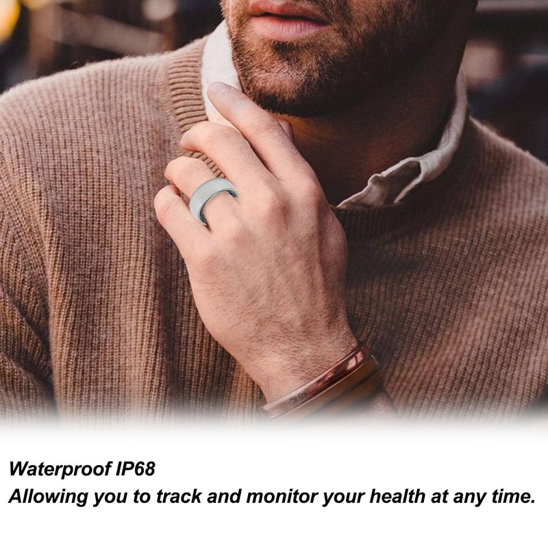 Smart Fitness Tracker Ring IP68 Waterproof Bluetooth Pedometer Smart Ring