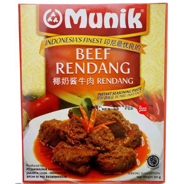 Munik Rendang Beef in Chili and Coconut Milk, 115-Gram