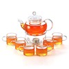 27 oz Glass Filtering Tea Maker Teapot with a Warmer