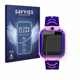 Savvies 6 Pack Screen Protector compatible with Bothergu Kids Smartwatch Q12 Protection Film Clear