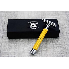 Pack of 3 men's safety razors in yellow. Perfect for a deep, clean shave. Comes in a designer box.